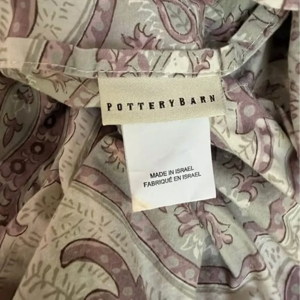 RARE Pottery Barn Ashlyn Paisley Full/Queen Duvet & Pillow Shams-Amethyst Gray